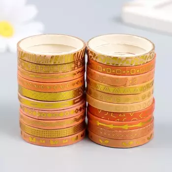 Клейкая лента бумага "Цитрус" набор 20 шт шир. 0,5 см дл. 2 м 4х10 см
