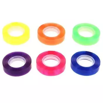 Клейкая лента цветная 12 мм 30 м, МИКС