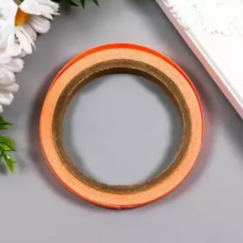 Клейкая лента пластик флуоресцентная светящаяся "Оранжевый" ширина 1 см намотка 5 м