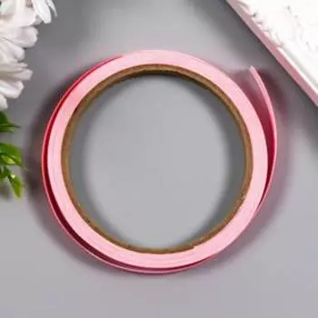 Клейкая лента пластик флуоресцентная светящаяся "Розовый" ширина 1 см намотка 5 м