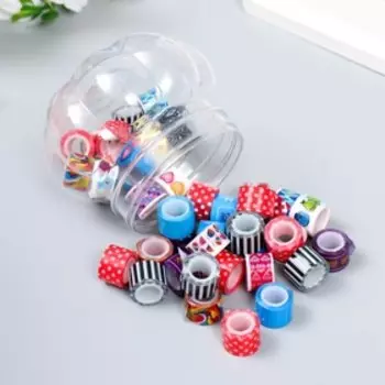 Клейкая лента набор в банке 40 шт. «Цвета», пластик , моток 1.2 см2.8 м, банка 6.51010 см, МИКС