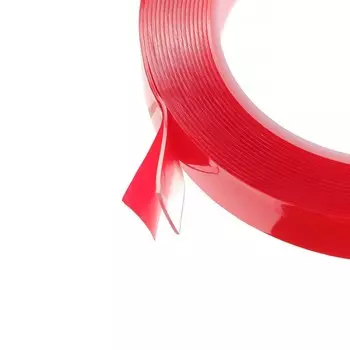 Клейкая лента TORSO, прозрачная, двусторонняя, акриловая, 15 мм х 5 м