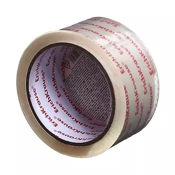 Клейкая лента упаковочная ErichKrause "Handy tearable", 48 мм х 50 м, 60 мкм, прозрачная, отрывается руками, цена за 1 шт.