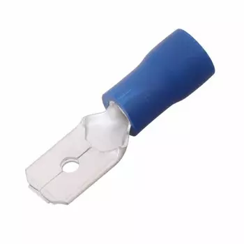 Клемма плоская Rexant РПи-п 2,5-(6,3)/РпИп 2-6-0,8 штекер 6,3 мм 1,5-2,5 мм, синяя