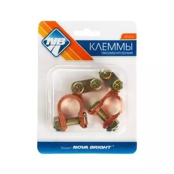 Клеммы АКБ Nova Bright ВТ8/9, 2 шт., в блистере