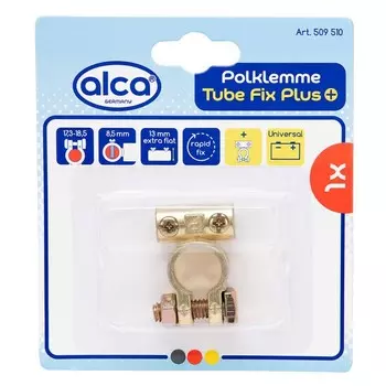 Клеммы для АКБ «+» с кабельной разводкой, цинковый сплав, в блистере