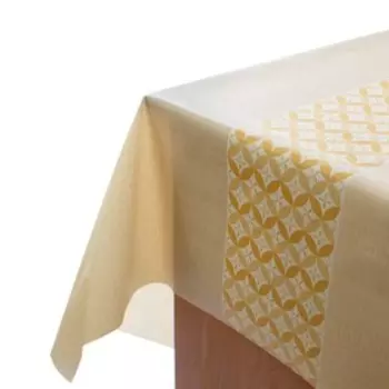 Клеёнка для стола Dasch «Алекта» «Ромбы», 140 см, рулон 20 п.м, цвет бежевый