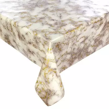 Клеёнка для стола Dasch «Глянец» «Белый мрамор», 140 см, рулон 20 п.м
