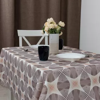 Клеёнка ESTELLA, Dasch, «Калейдоскоп бежевый», 140 см