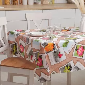 Клеёнка на стол Доляна «Фото», на нетканой основе, ширина 137 см, толщина 0.7 мм, рулон 20 м