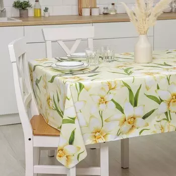 Клеёнка на стол Доляна, на нетканой основе, ширина 137 см, общая толщина 0.19 мм, рулон 20 м