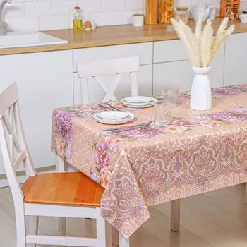 Клеёнка на стол Доляна, на нетканой основе, ширина 137 см, толщина 0.08 мм, рулон 20 м