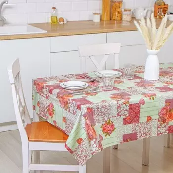 Клеёнка на стол Доляна, на нетканой основе, ширина 137 см, толщина 0.19 мм, рулон 20 м