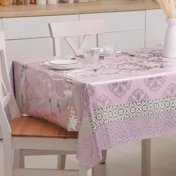 Клеёнка на стол Доляна «Нежность», на нетканой основе, ширина 137 см, толщина 0.7 мм, рулон 20 м