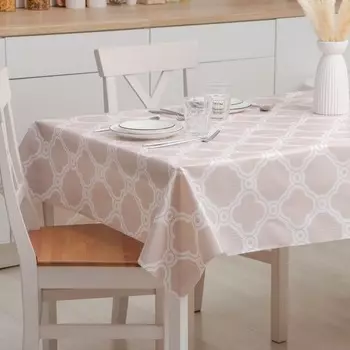 Клеёнка на стол Доляна «Симметрия», на нетканой основе, ширина 137 см, толщина 0,7 мм, рулон 20 м