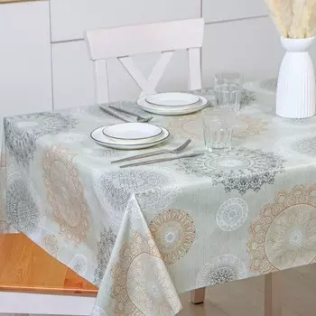 Клеёнка на стол Доляна, на нетканой основе, ширина 137 см, толщина 0.8 мм, рулон 20 м