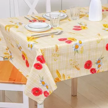 Клеёнка на стол Доляна, на нетканой основе, ширина 137 см, толщина 0.08 мм, рулон 20 м