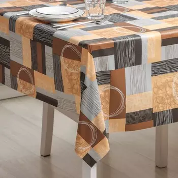 Клеёнка на стол на нетканой основе Доляна «Милт», ширина 140 см, рулон 20 м, коричневая