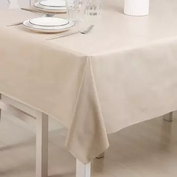 Клеёнка на стол Доляна «Мини», на нетканой основе, ширина 137 см, толщина 0,2 мм, рулон 20 м, цвет бежевый