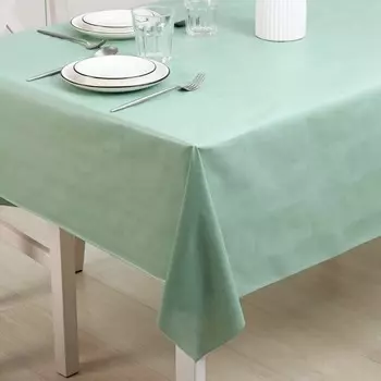 Клеёнка на стол Доляна «Мини», на нетканой основе, ширина 137 см, толщина 0.2 мм, рулон 20 м, зелёная