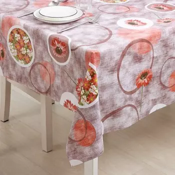 Клеёнка на стол Доляна «Цветы», на нетканой основе, ширина 137 см, рулон 20 м