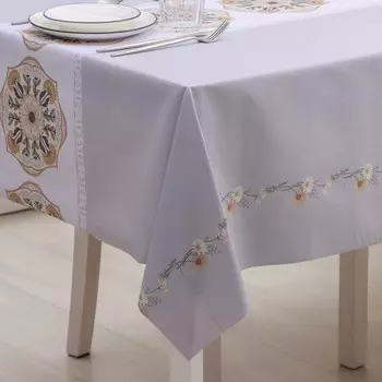 Клеёнка на стол «Ботаника», на тканевой основе, рулон 20 м, ширина 137 см