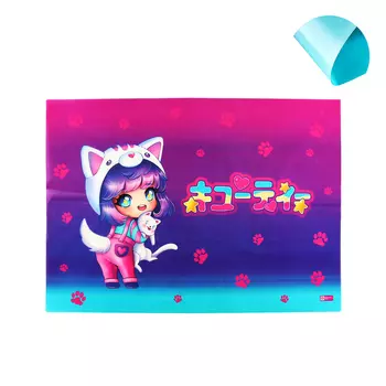 Клеёнка настольная для занятий творчеством ПВХ (складная), 700 х 500 мм, 130 мкм, Феникс "Чиби"