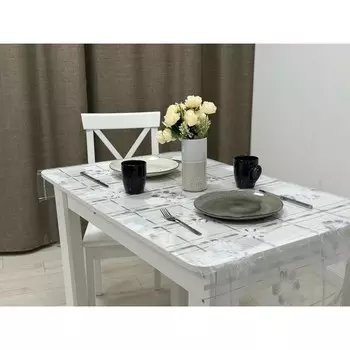 Клеёнка прозрачная «Незабудка» Joy Home, 20х0,8 м, толщина 0,6 мм