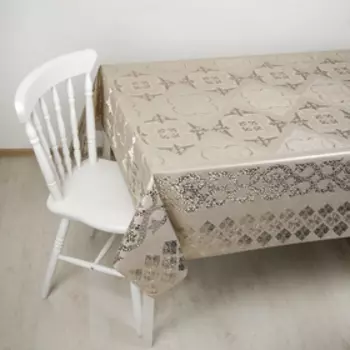 Клеёнка ПВХ, ширина 137 см, толщина 0,16 мм, рулон 20 метров, цвет светлое золото