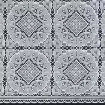 Клеёнка столовая «Ажурная», 138 см, рулон 15 пог. м., цвет белый