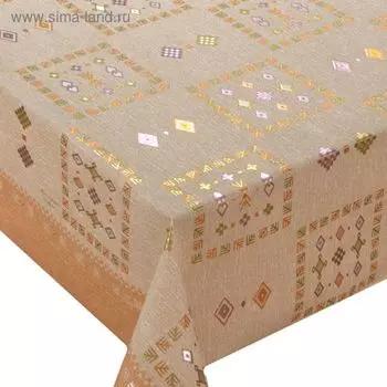 Клеёнка столовая Meiwa, 140 см, рулон 20 пог. м., цвет бежевый