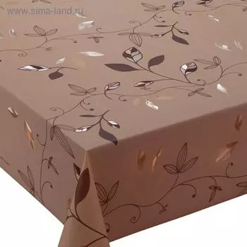 Клеёнка столовая Meiwa, 140 см, рулон 20 пог. м., цвет коричневый