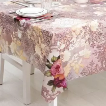 Клеёнка на стол Доляна «Лира», на нетканой основе, ширина 137 см, толщина 0.8 мм, рулон 20 м