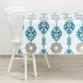 Клеёнка столовая на нетканой основе Доляна «Мистик», ширина 137 см, рулон 20 м, цвет синий