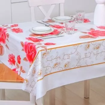 Клеёнка на стол Доляна, на нетканой основе, ширина 137 см, толщина 0.8 мм, рулон 20 м