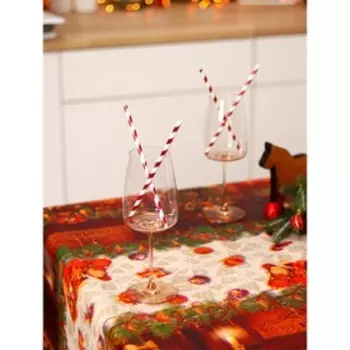 Клеёнка столовая на тканевой основе Доляна «Рождественская», рулон 20 метров, ширина 137 см