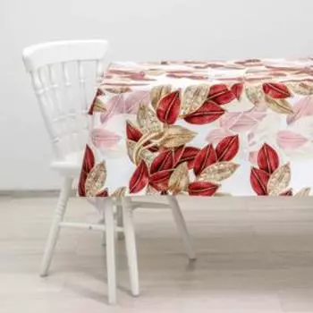 Клеёнка столовая на тканевой основе «Листва», ширина 137 см, рулон 20 метров