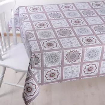 Клеёнка столовая на тканевой основе «Плитка», рулон 20 метров, ширина 137 см