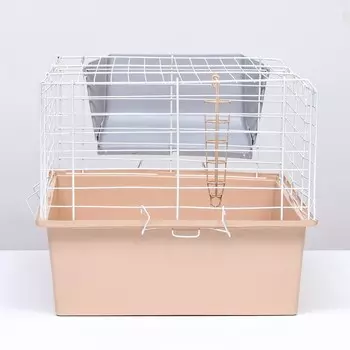 Клетка для грызунов «Пижон» №1 складная, 584034 см (+миска, 2 кормушки), бежевая