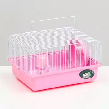 Клетка для грызунов "Пижон", 27 х 21 х 17 см, розовая
