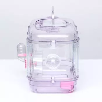 Клетка для грызунов с наполнением, 32 х 21 х 25 см, розовая