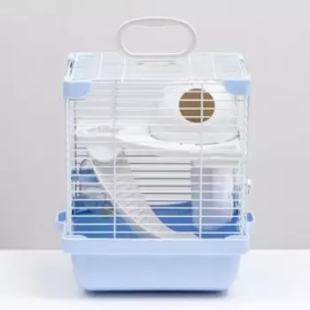 Клетка для грызунов укомплектованная, 231928 см, голубая