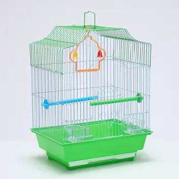 Клетка для птиц укомплектованная Bd-1/4f, 30 х 23 х 39 см, микс (фасовка 12 шт)