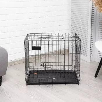 Клетка для собак 614250 см, чёрная