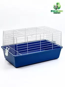 Клетка усиленная для кроликов, 603632 см, синяя