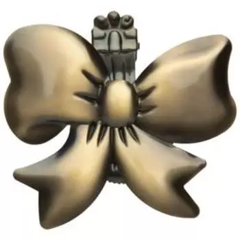 Клипса для штор на защёлке «Бант», цвет бронзовый