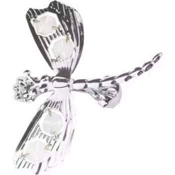 Клипса для штор на защёлке «Стрекоза», цвет серебряный