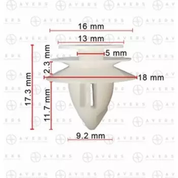Клипса двери Mazda GJ6A68AB1