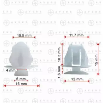 Клипса Nissan 76882JG00A