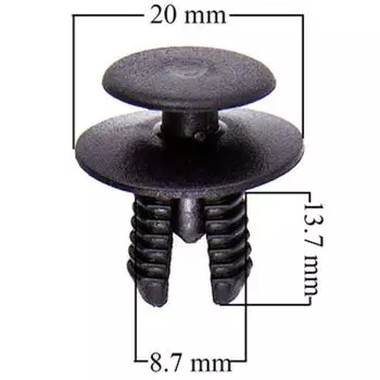Клипса SKYWAY, распорная Ford, Toyota, Nissan, Honda, Mercedes, Opel, BMW, набор 25шт, S05601036